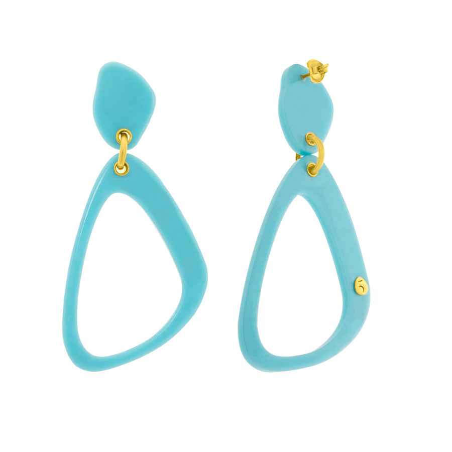 The Eclectic Outline Turquoise Earrings