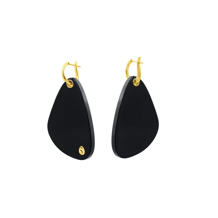 The Eclectic Irregular Small Black Earrings