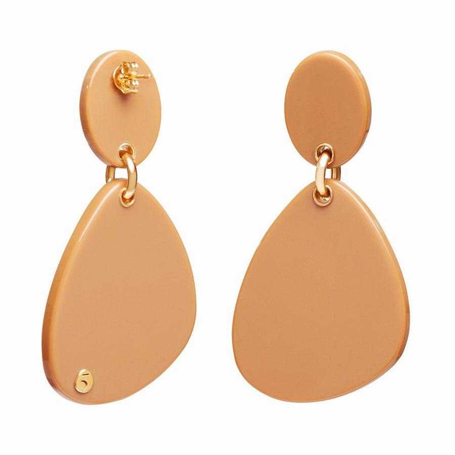 The Eclectic Irregular Double Camel Earrings