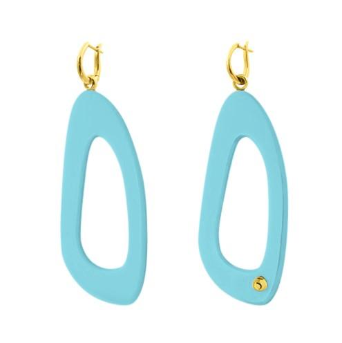 The Eclectic Long Outline Turquoise Earrings