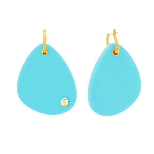 The Eclectic Irregular Medium Turquoise Earrings