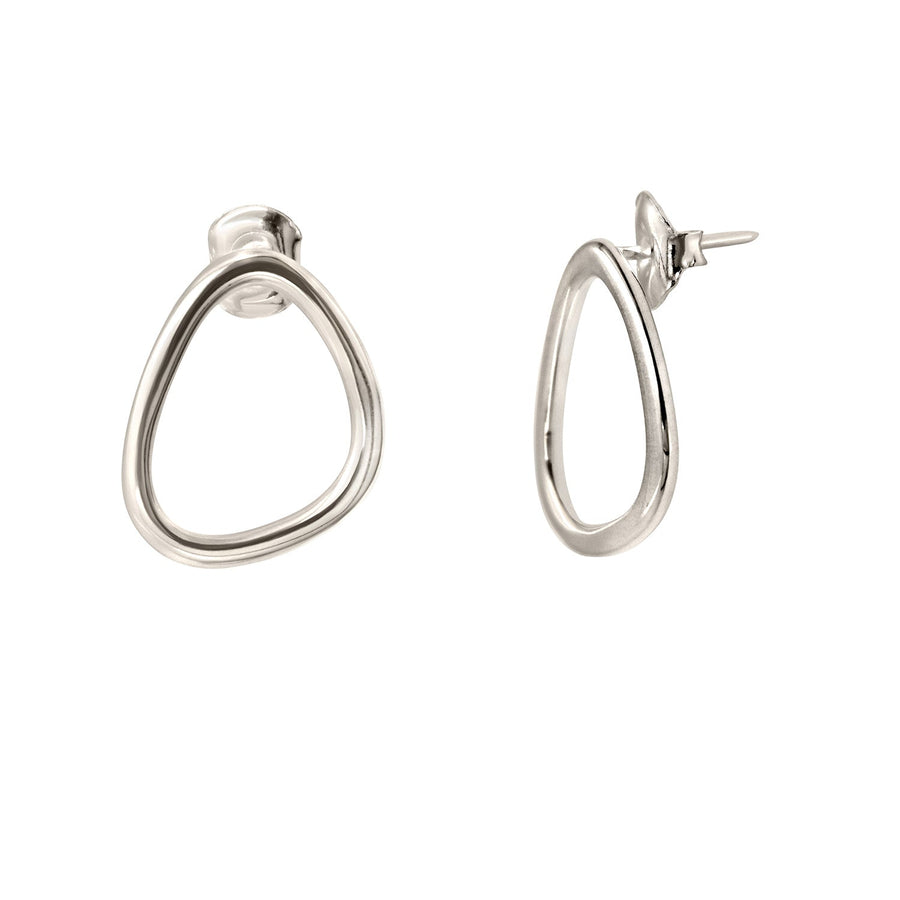 The Essential Triangle Double 18K Gold Plated Silver 925° & Silver 925° Earrings
