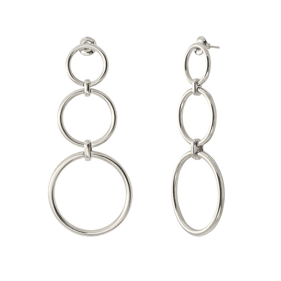 The Essential Kyklos Triple Silver 925° Earrings