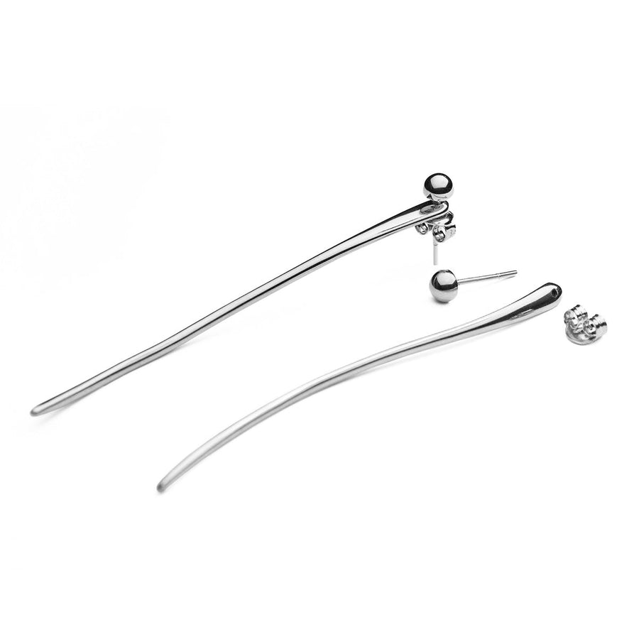 The Essential Forms Slim Silver 925° Earrings