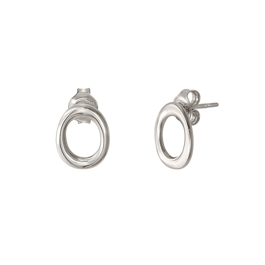 The Essential Mini Line Outline Studs Silver 925° Earrings