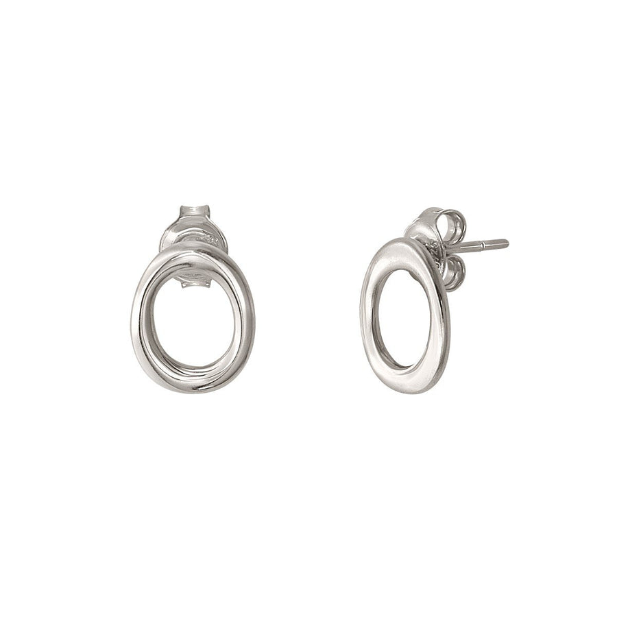 The Essential Mini Line Outline Studs Silver 925° Earrings