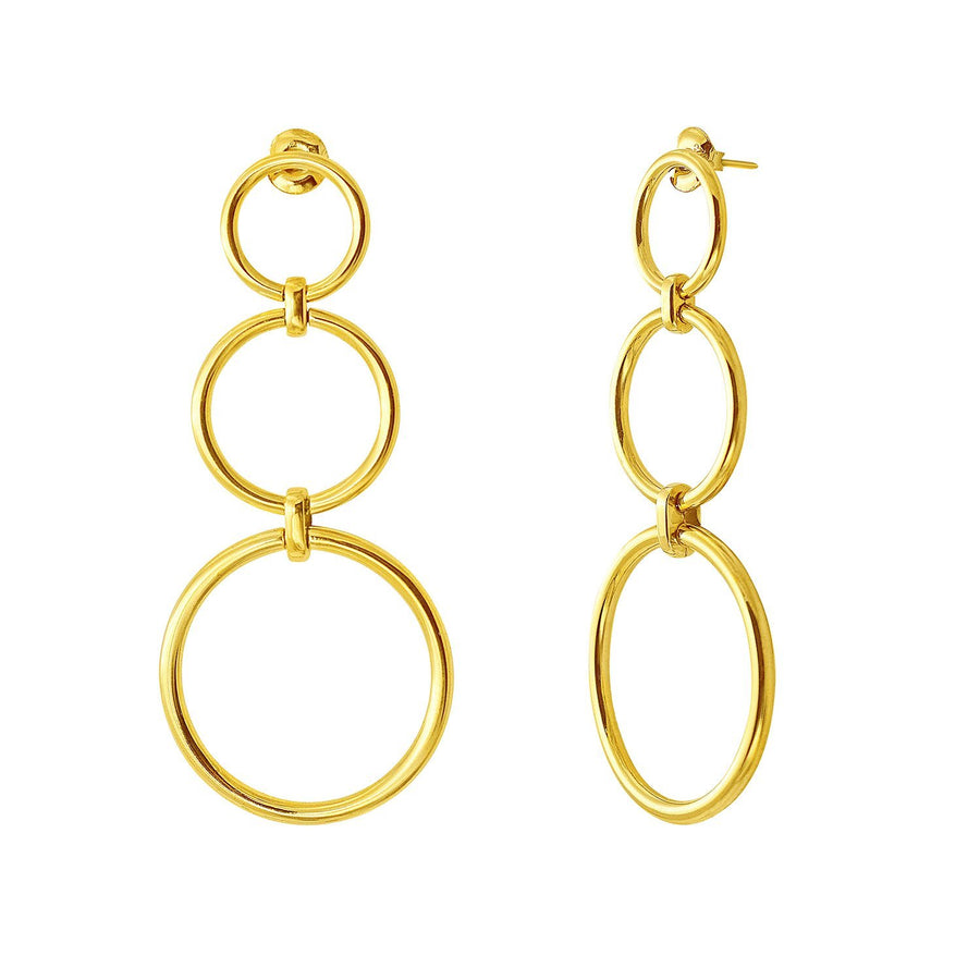 The Essential Kyklos Triple 18K Gold Plated Silver 925° Earrings
