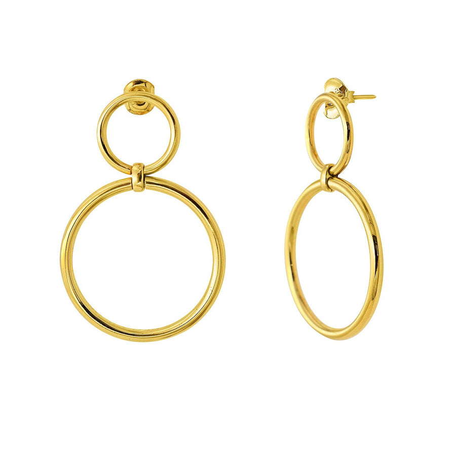 The Essential Kyklos Double 18K Gold Plated Silver 925° Earrings