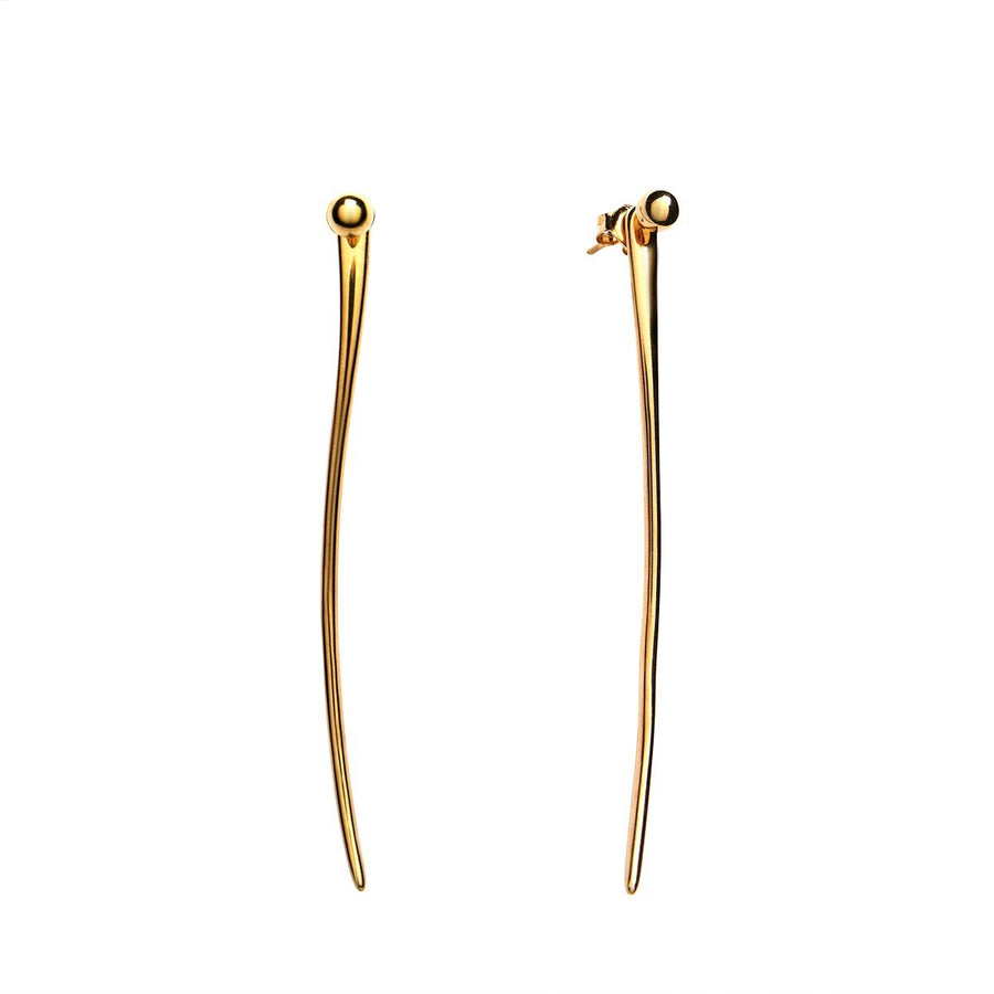 The Essential Forms Slim 18K Gold Plated Silver 925° Earrings