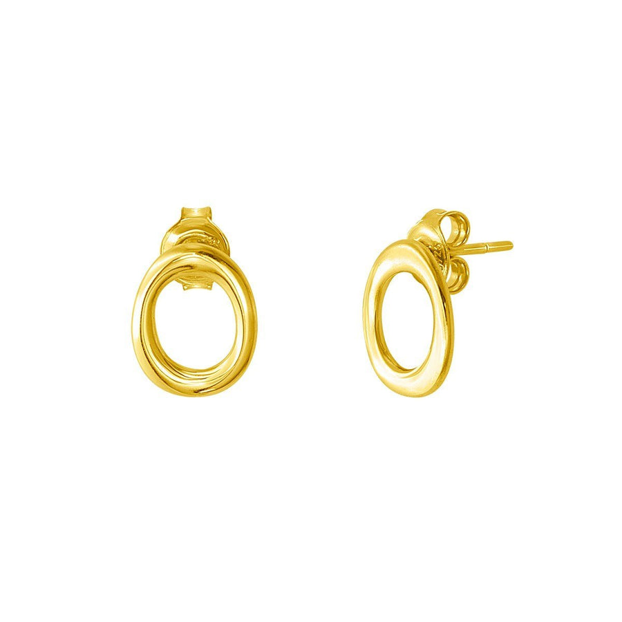 The Essential Mini Line Outline Studs 18K Gold Plated Silver 925° Earrings
