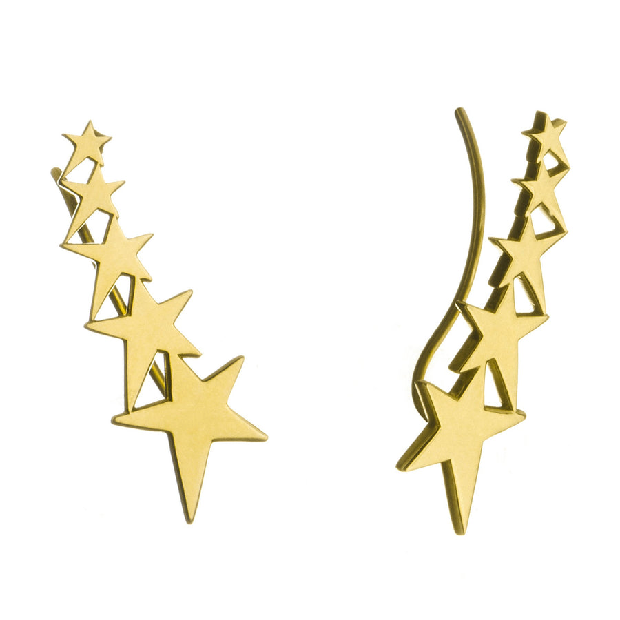 The Everlucky Lucky Stars 18K Gold Plated Silver 925° Climber Earrings