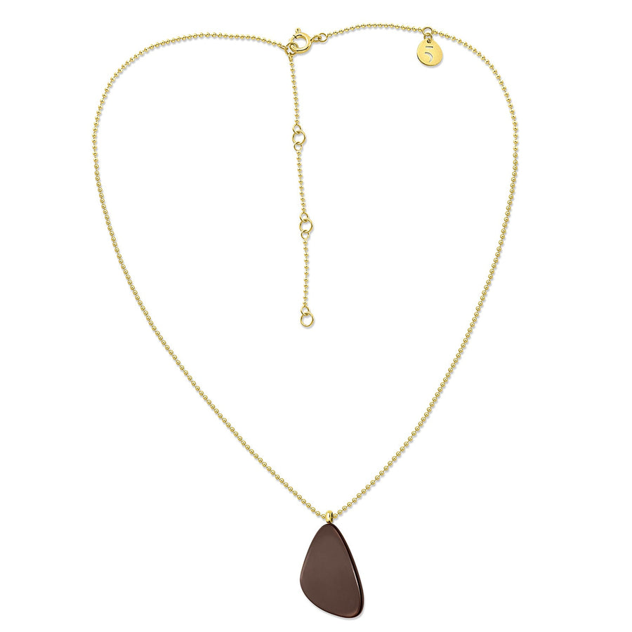 The Eclectic Irregular Chained Brown Necklace