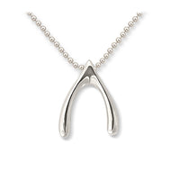 The Everlucky Charm Wishbone Silver 925° Necklace