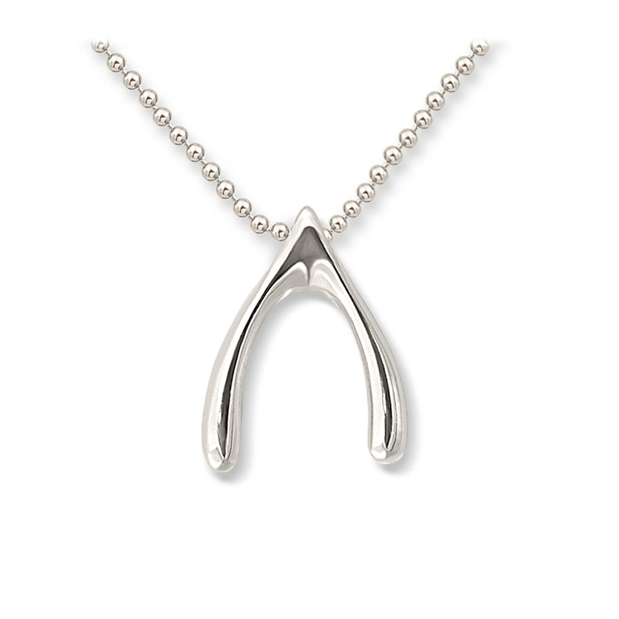 The Everlucky Charm Wishbone Silver 925° Necklace