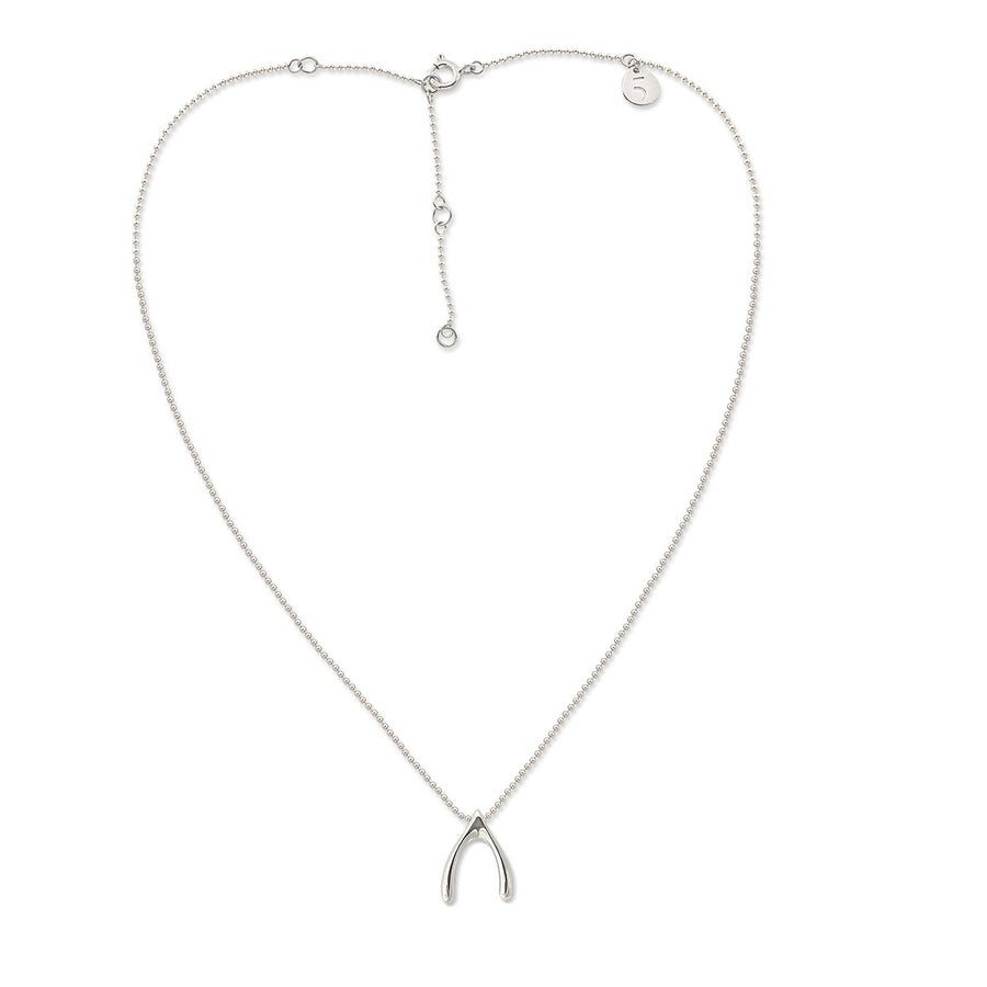 The Everlucky Charm Wishbone Silver 925° Necklace