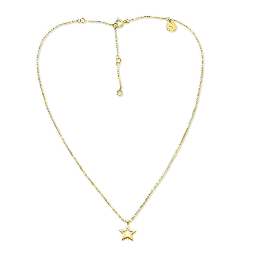 The Essential Mini Line Star Outline 18K Gold Plated Silver 925° Necklace