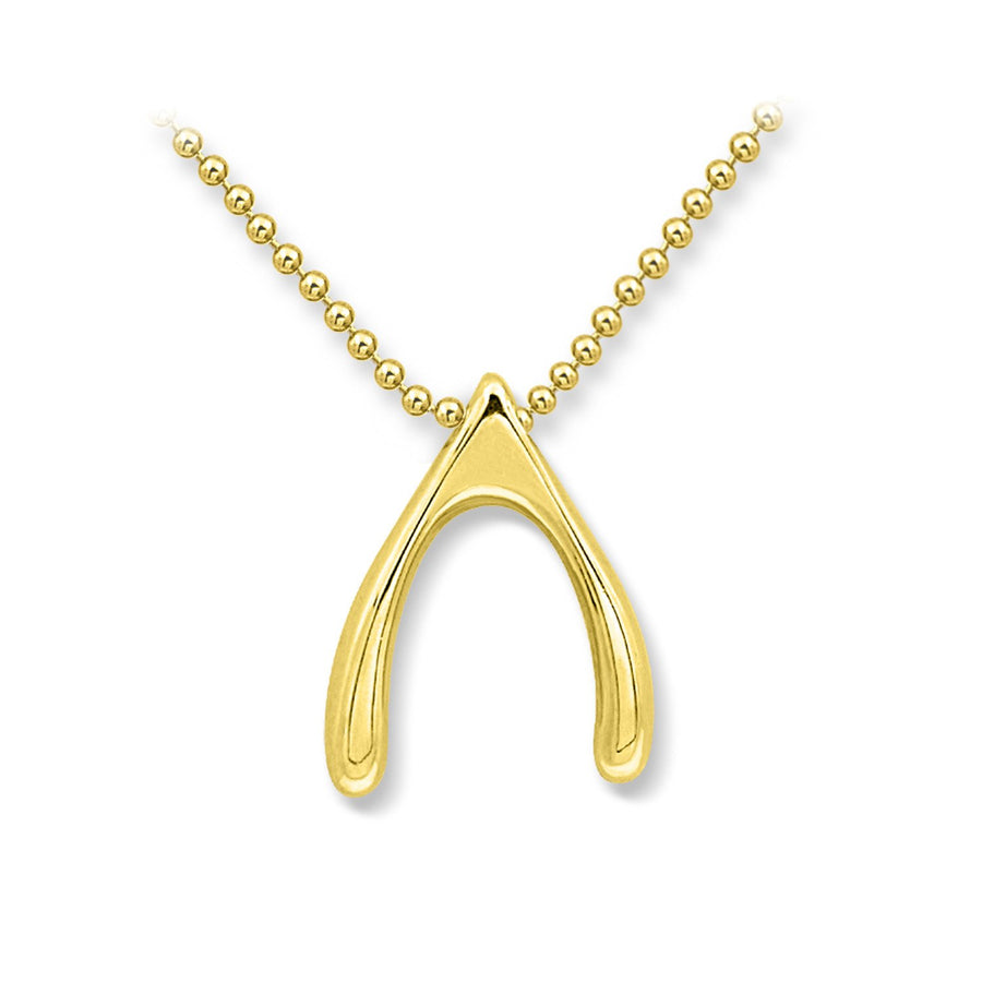 The Everlucky Charm Wishbone 18K Gold Plated Silver 925° Necklace
