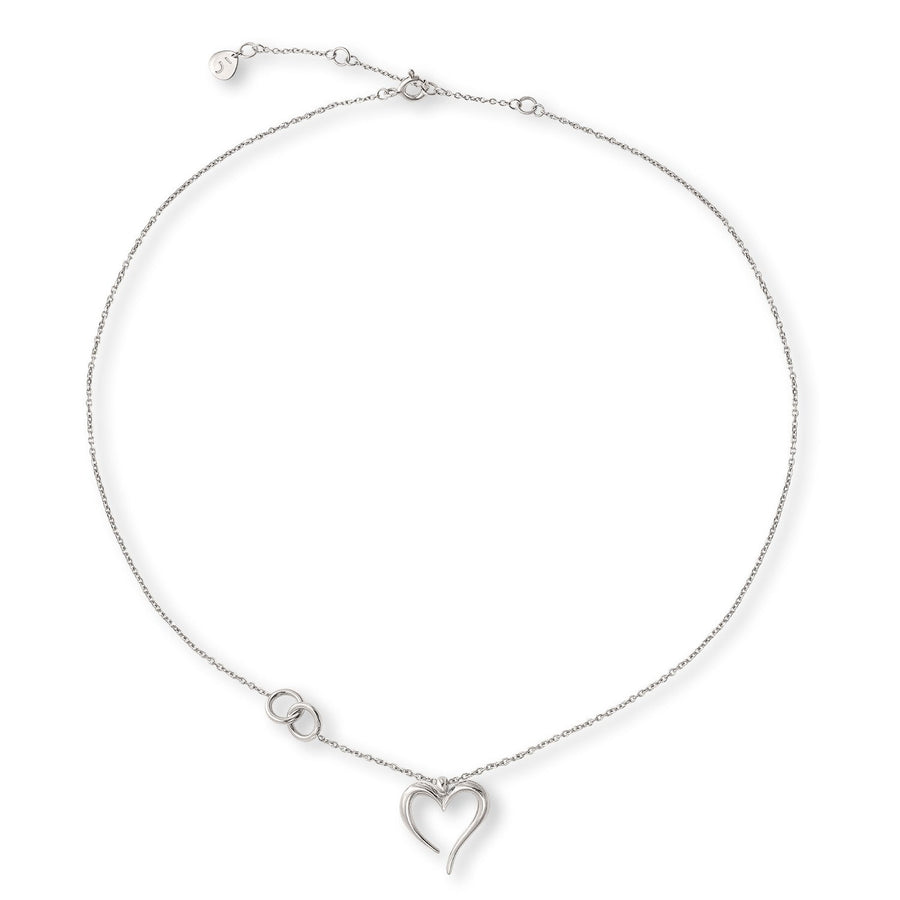 The Essential Love's A-Round Heart with Bond Circles Silver 925° Necklace