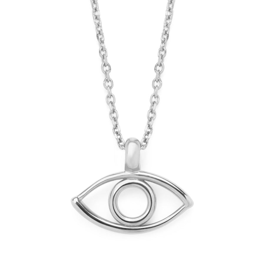 The Everlucky Evil Eye Outline Silver 925° Necklace