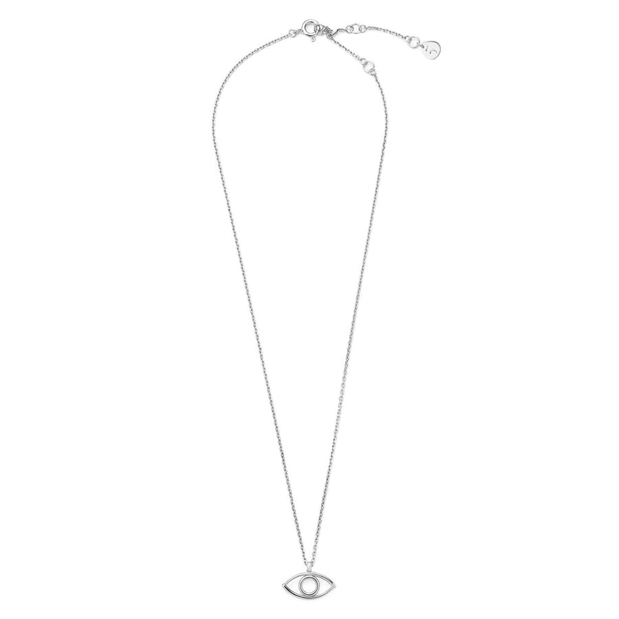 The Everlucky Evil Eye Outline Silver 925° Necklace