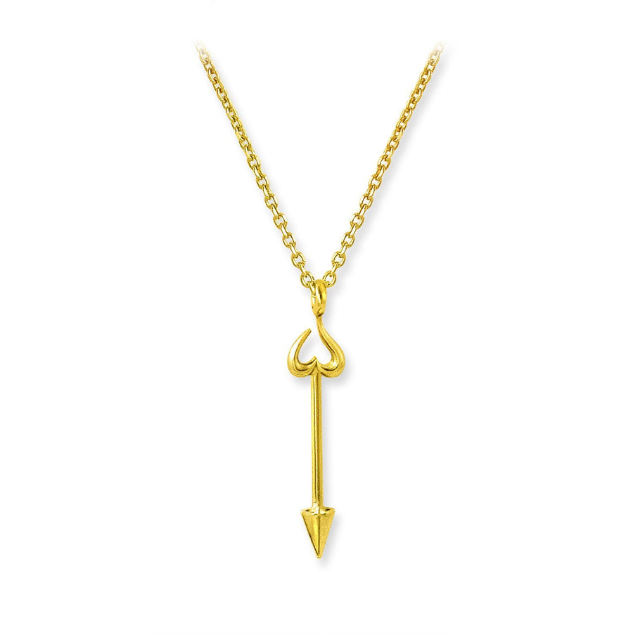 The Essential Love's A-Round Arrow 18K Gold Plated Silver 925° Necklace
