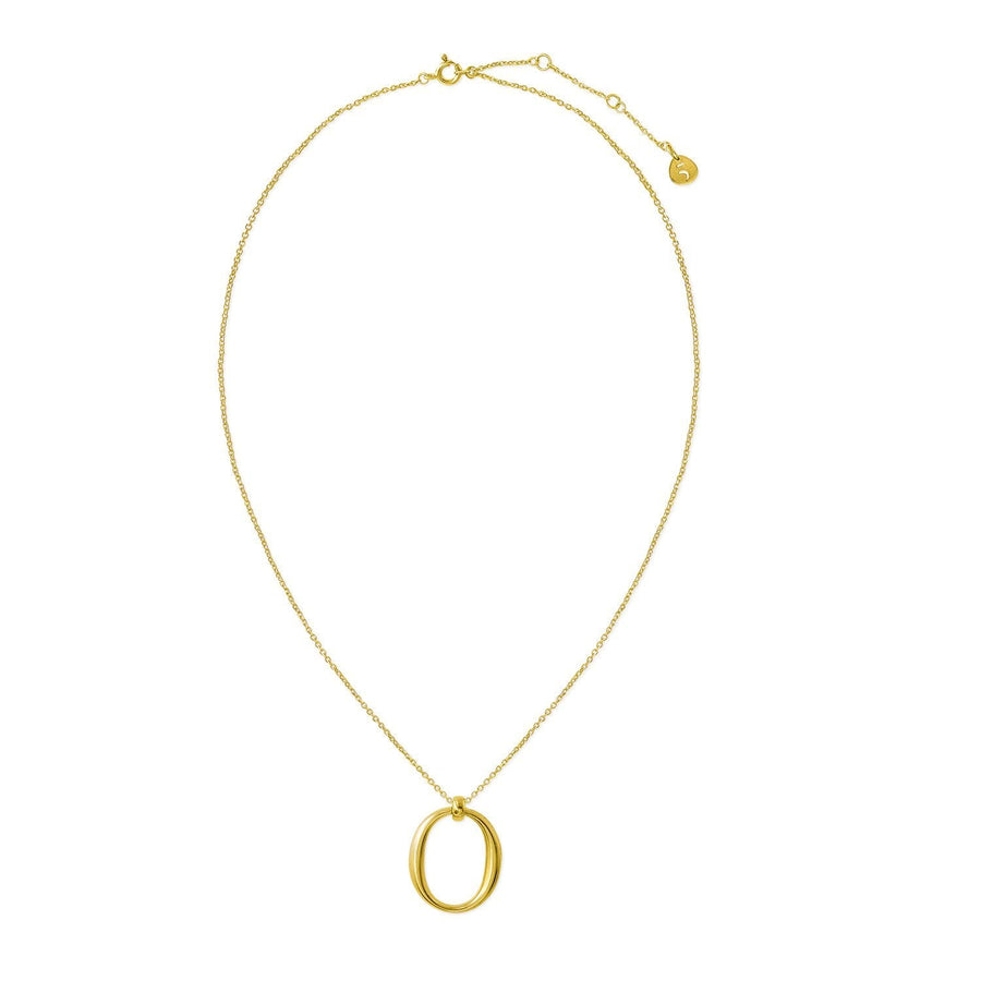 The Essential Omicron Big 18K Gold Plated Silver 925° Necklace