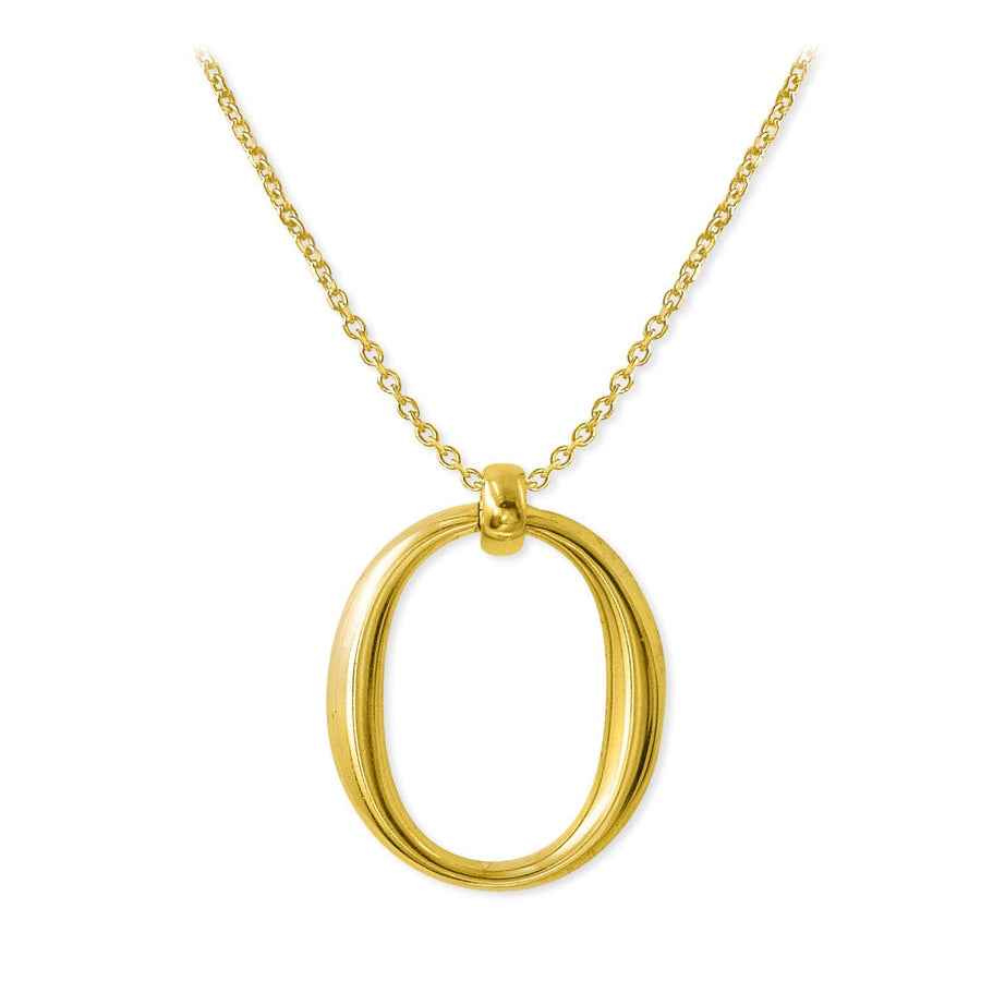 The Essential Omicron Big 18K Gold Plated Silver 925° Necklace