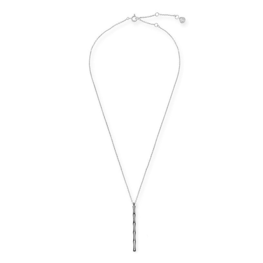 The Essential Bamboo Bar Long Silver 925° Necklace