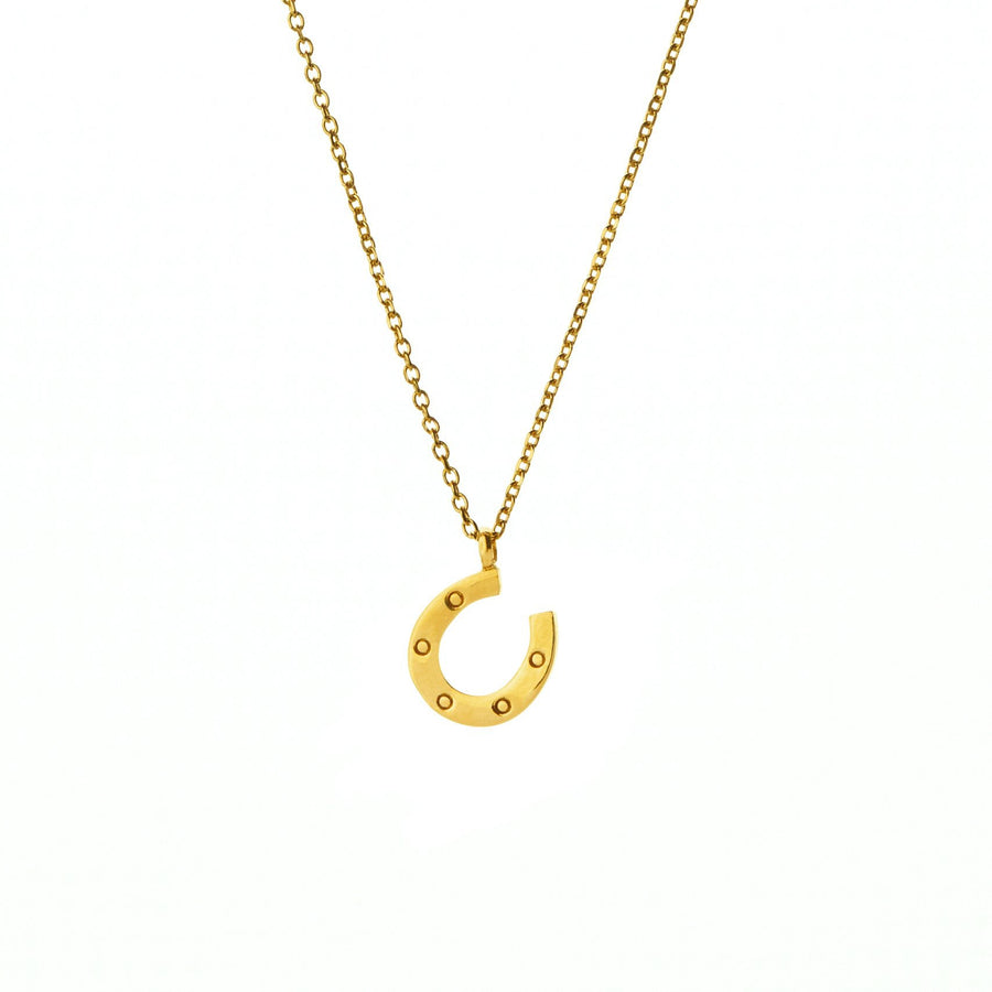 The Everlucky Charm Horseshoe 18K Gold Plated Silver 925° Necklace