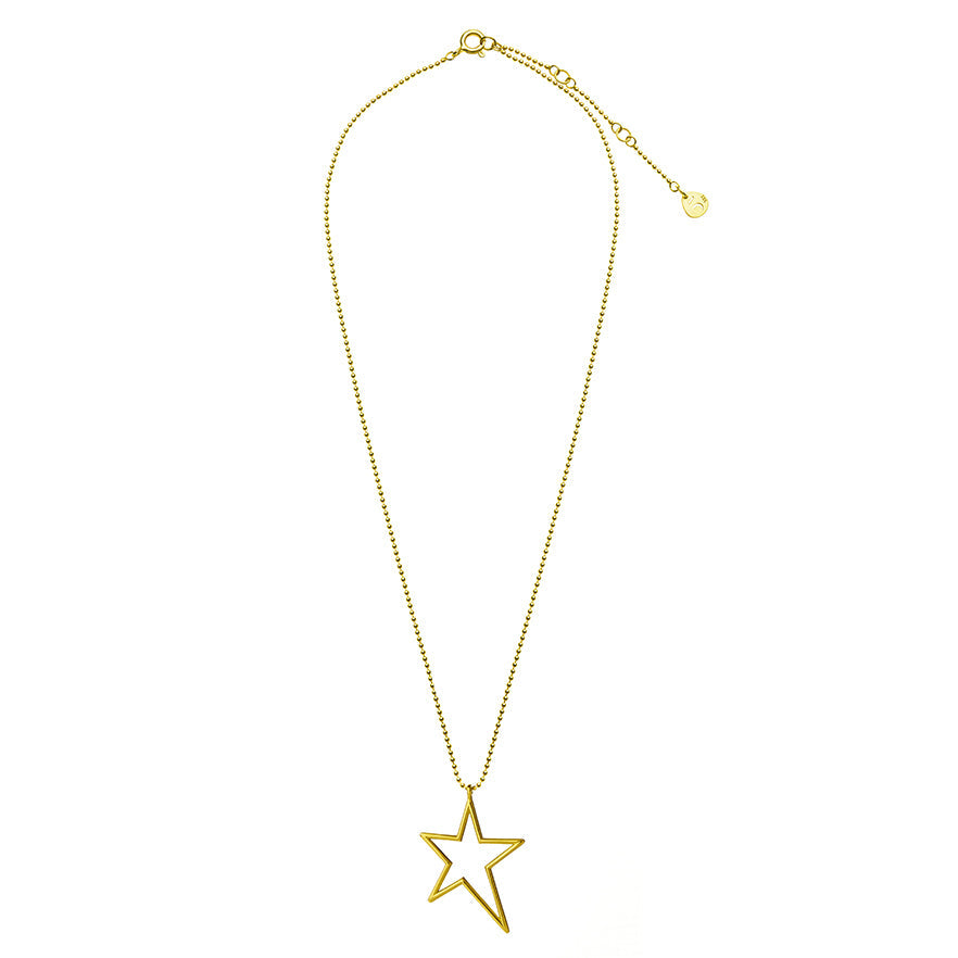 The Everlucky Lucky Stars Big Outline 18K Gold Plated Silver 925° Necklace