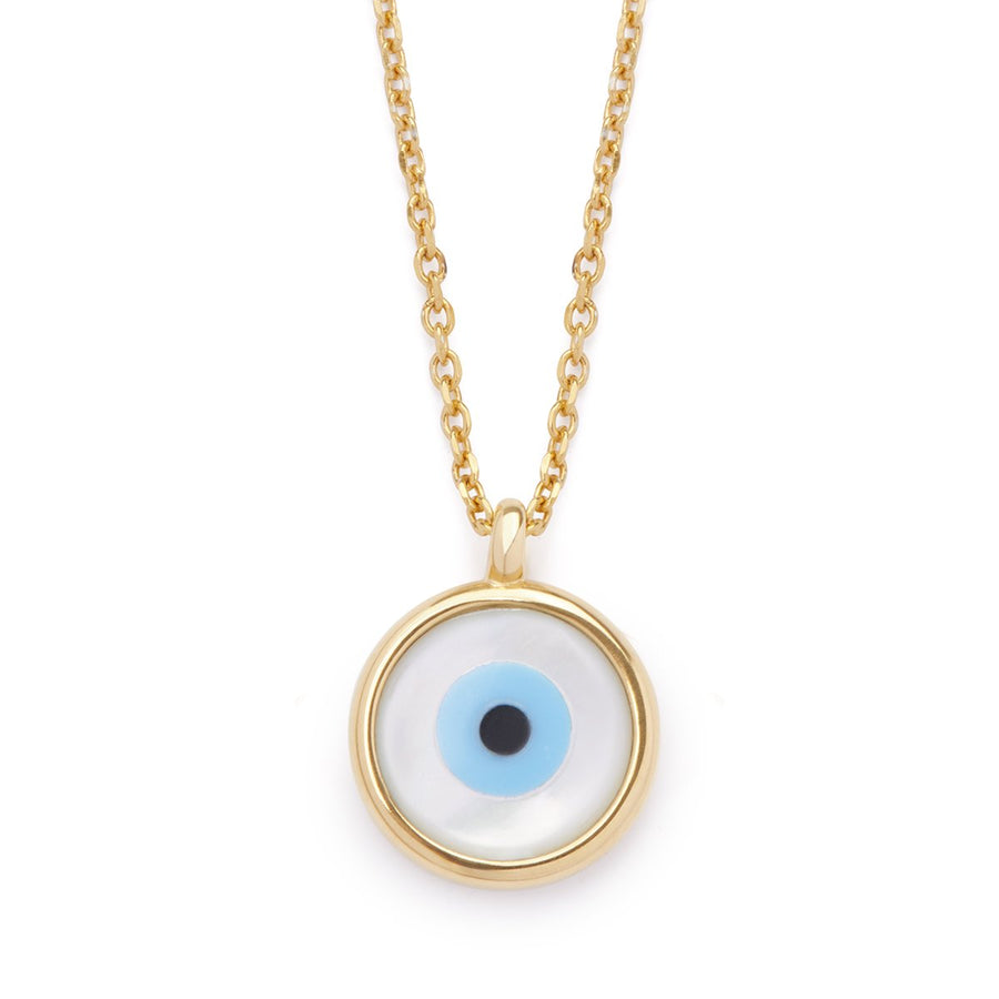 The Everlucky Evil Eye Round 18K Gold Plated Silver 925° Necklace