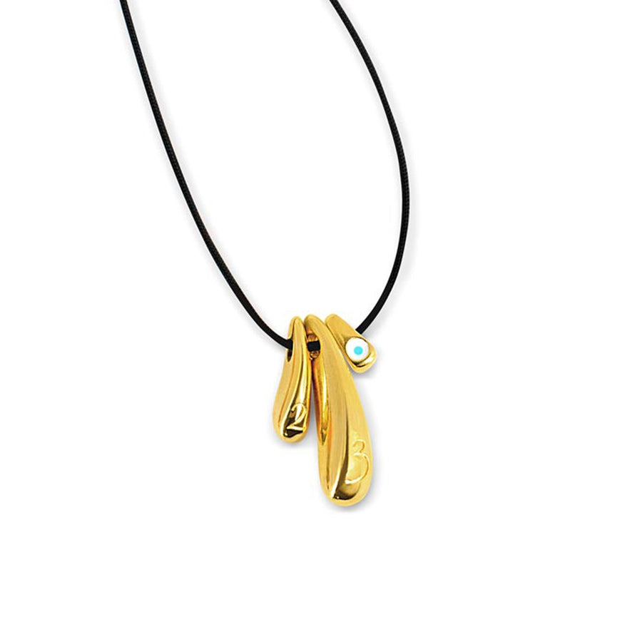 The Everlucky Charm 2023 Droplets 24K Gold Plated Necklace