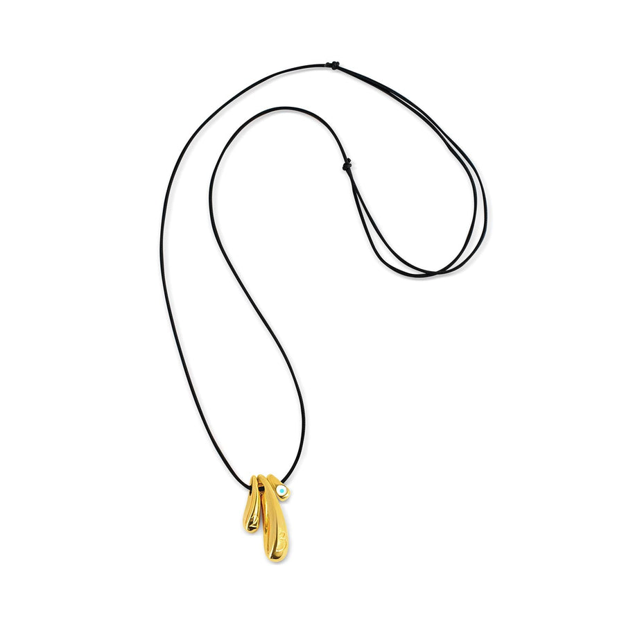 The Everlucky Charm 2023 Droplets 24K Gold Plated Necklace