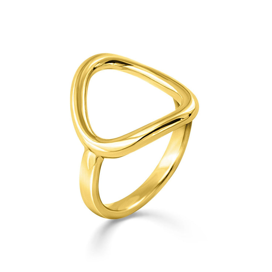 The Essential Forms Irregular 18K Gold Plated Silver 925° Ring