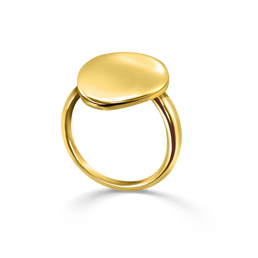 The Essential Coin Chevalier 18K Gold Plated Silver 925° Ring
