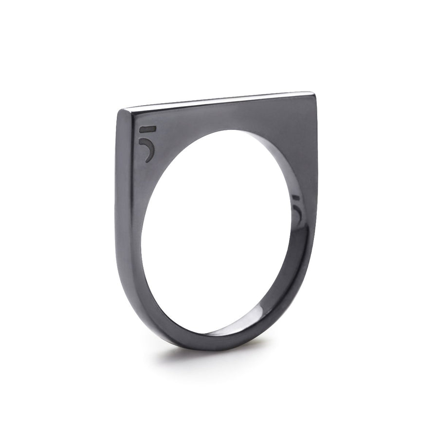 The Essential Forms Triplet Black Rhodium Plated Silver 925° Ring