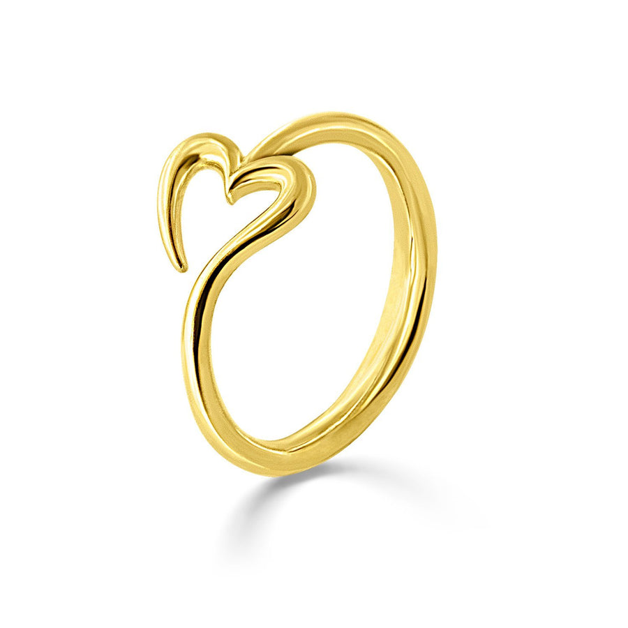 The Essential Love's A-Round Heart 18K Gold Plated Silver 925° Ring