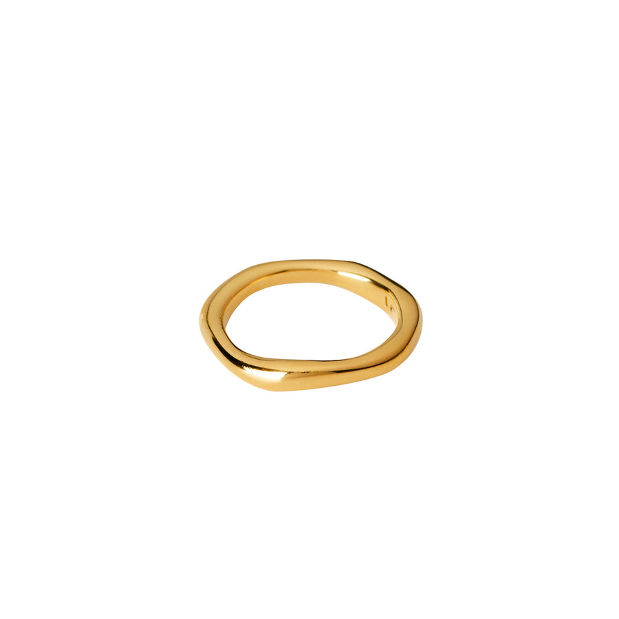 The Essential Forms Irregular Triplet A 18K Gold Plated Silver 925° Ring