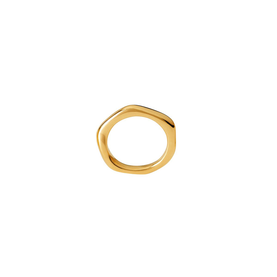 The Essential Forms Irregular Triplet B 18K Gold Plated Silver 925° Ring