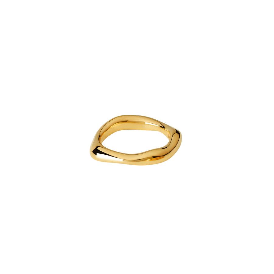 The Essential Forms Irregular Triplet C 18K Gold Plated Silver 925° Ring