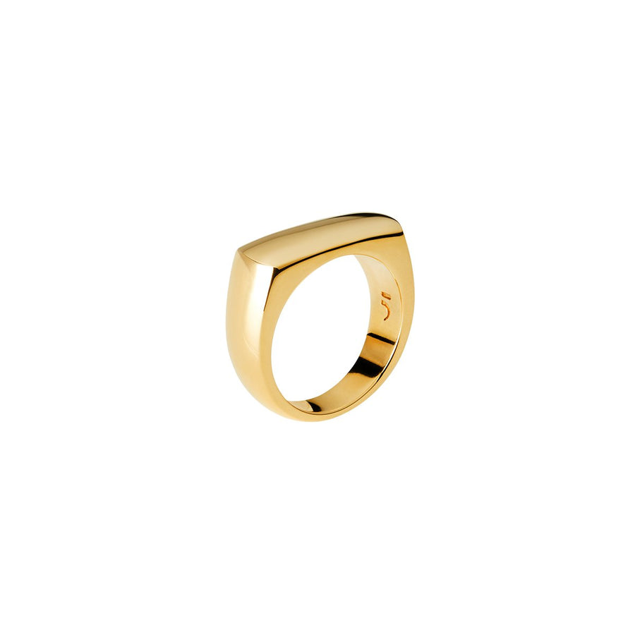The Essential Forms Obround 18K Gold Plated Silver 925° Ring