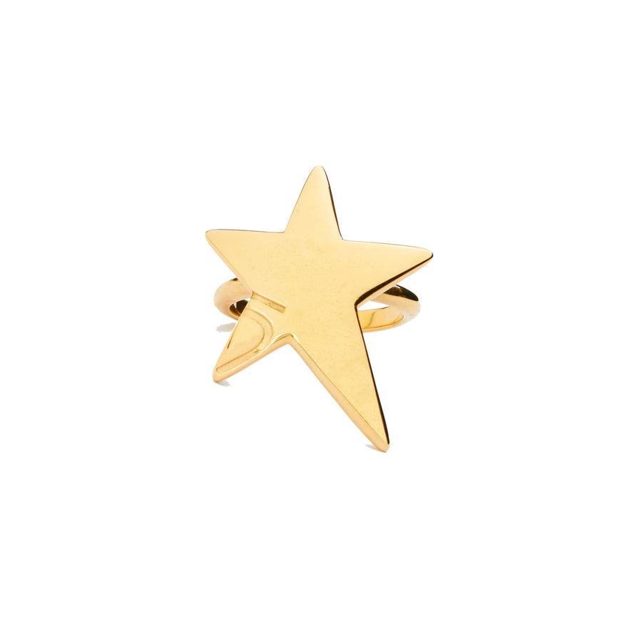 The Everlucky Lucky Stars Large Curved 18K Gold Plated Silver 925° Ring