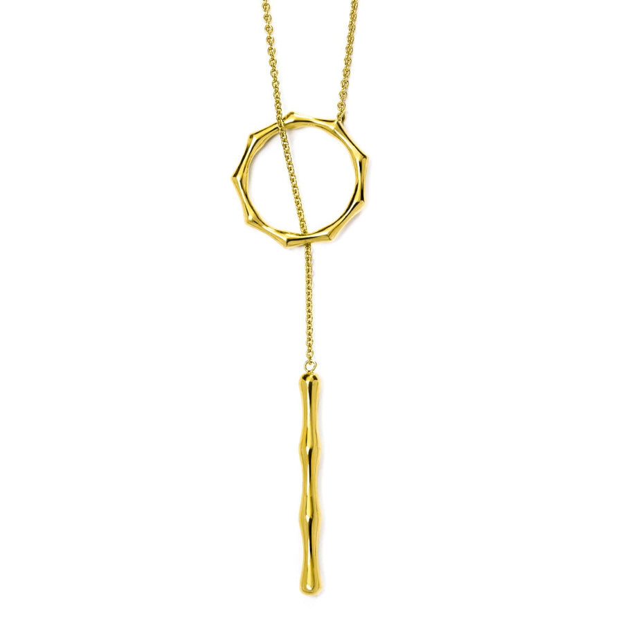 The Essential Bamboo Tie 18K Gold Plated Silver 925° Necklace