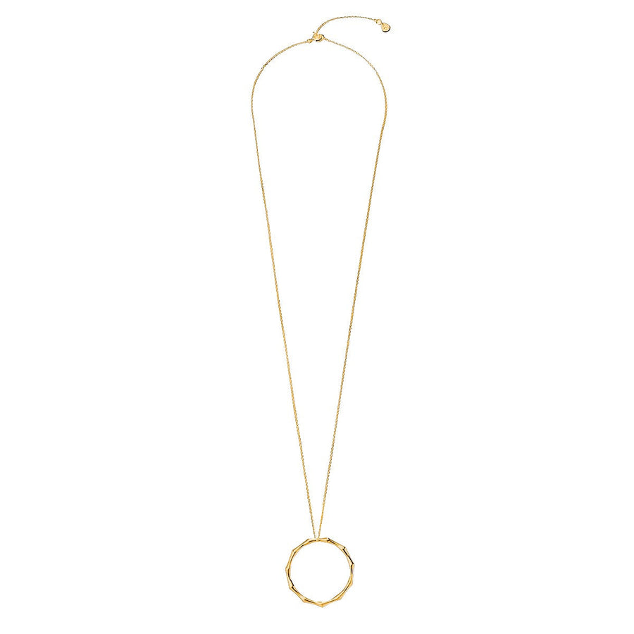 The Essential Bamboo Big 18K Gold Plated Silver 925° Necklace