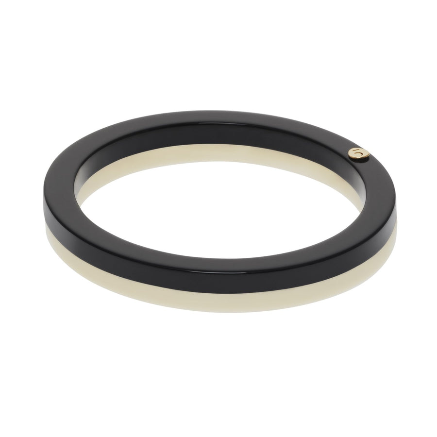 The Eclectic Bangle Black & Ivory Bracelet