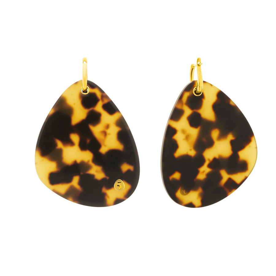 The Eclectic Irregular Large Tortoise Earrings