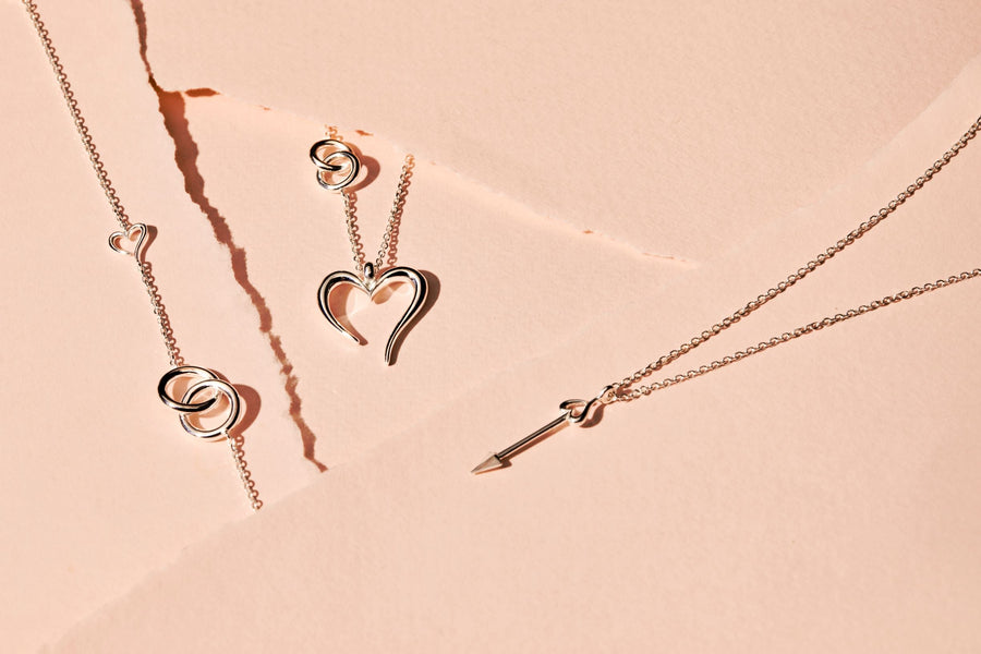The Essential Love's A-Round Heart with Bond Circles Silver 925° Necklace