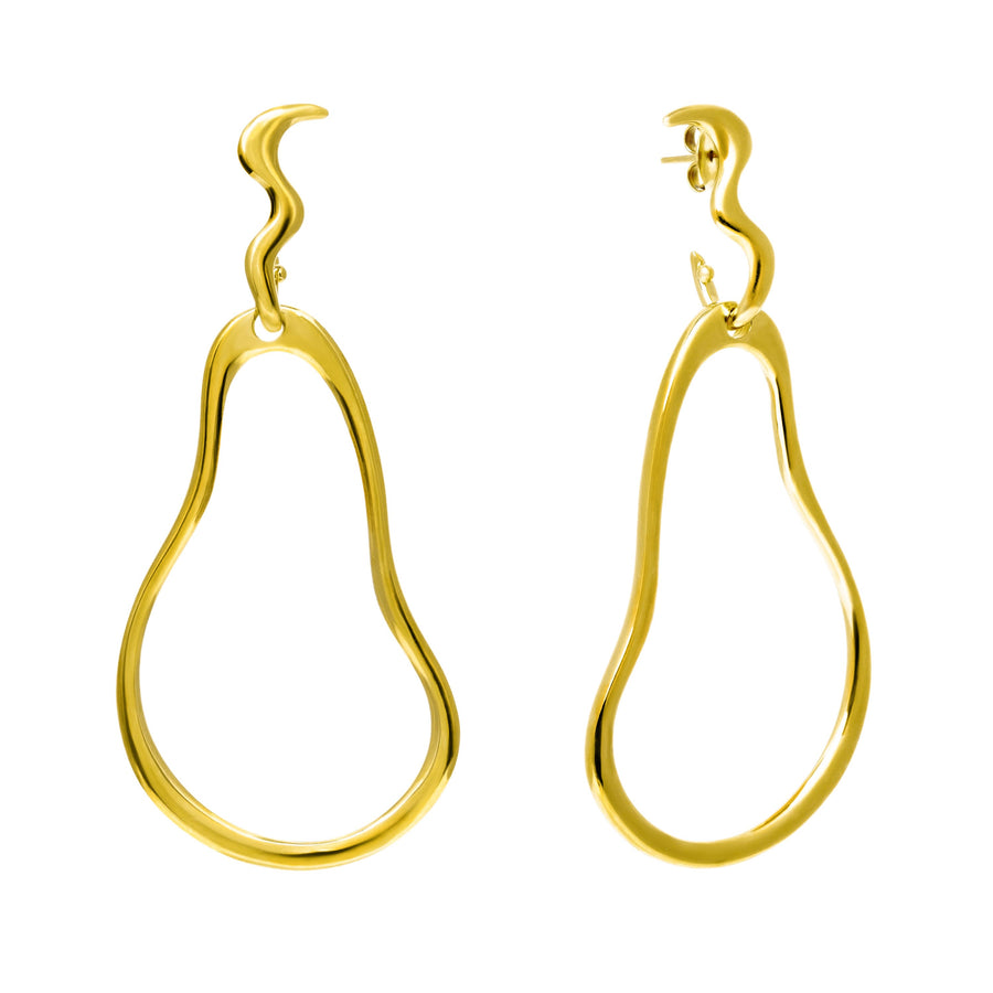 The Essential Forms Pear 18K Gold Plated Silver 925° Earrings