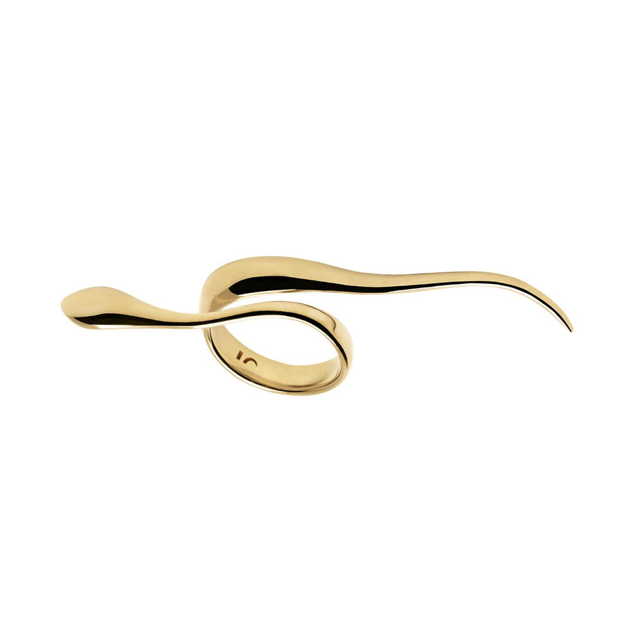The Essential Snakes 3Fingers 18K Gold Plated Silver 925° Ring