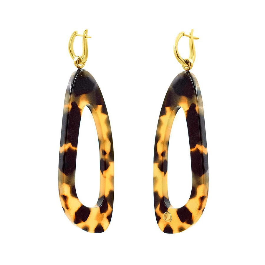 The Eclectic Long Outline Tortoise Earrings